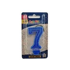 VELA SUPER NUMERO SIMPLES AZUL Nº 7 CURIFEST