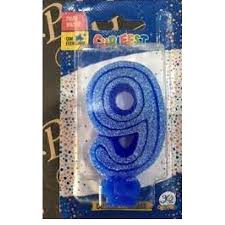 VELA SUPER NUMERO SIMPLES AZUL Nº 9 CURIFEST