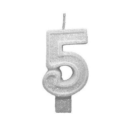 VELA SUPER NUMERO SIMPLES BRANCO Nº 5 CURIFEST