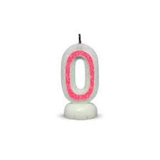 VELA SUPER NUMERO SIMPLES ROSA Nº 0 CURIFEST