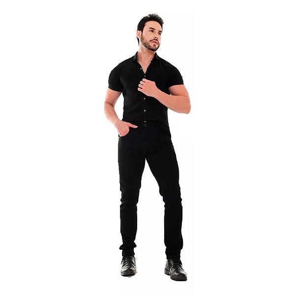 Calça Jeans Estilo Único Com Elastano Masculina 985