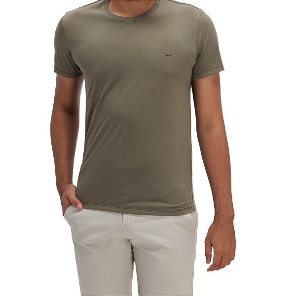 Camiseta Ogochi M/C Essencial Slim - Cinza Verde