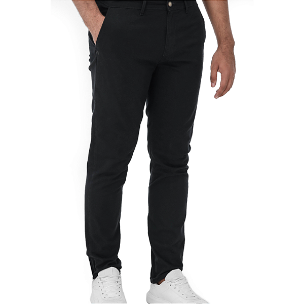Calça Jeans Ogochi Bolso Faca Slim Essencial Masculino Preta