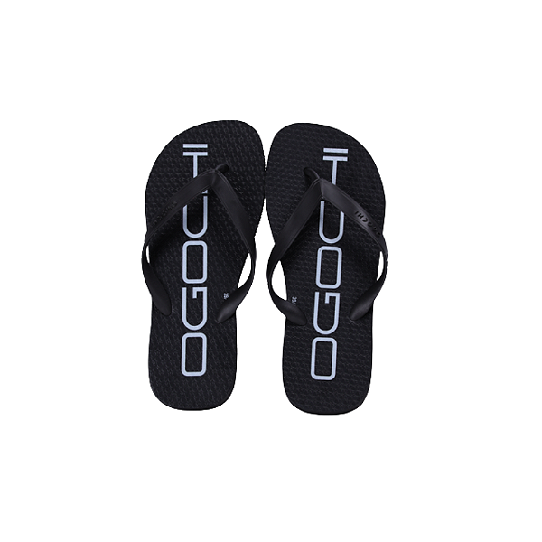 Chinelo Sandália Ogochi Casual Básico Sintético Preto