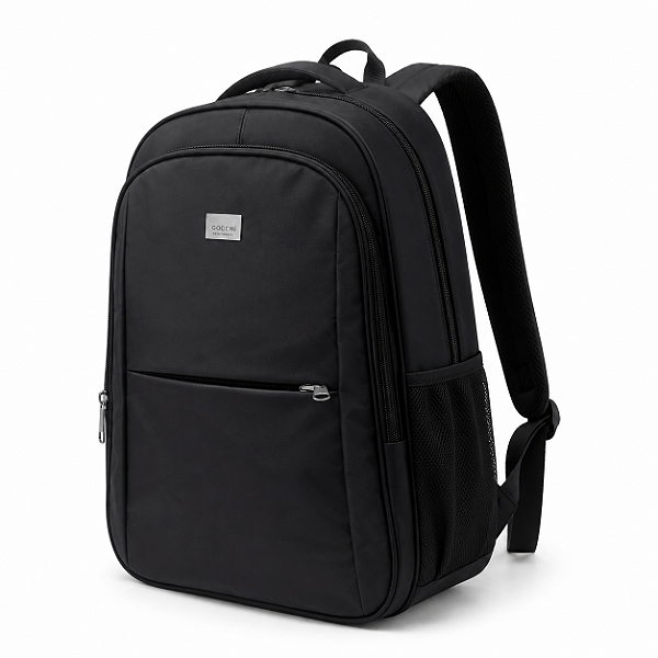 Mochila Ogochi Executiva Preta Nylon Bolso Frontal e Lateral