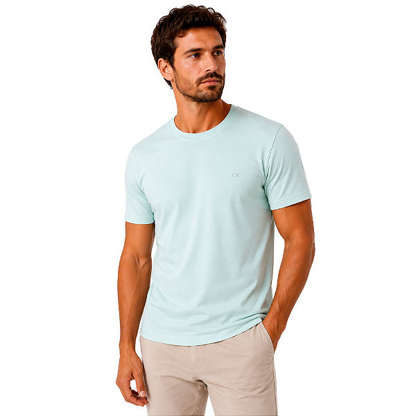 Camiseta Ogochi Essencial Slim Masculina Verde Menta Claro