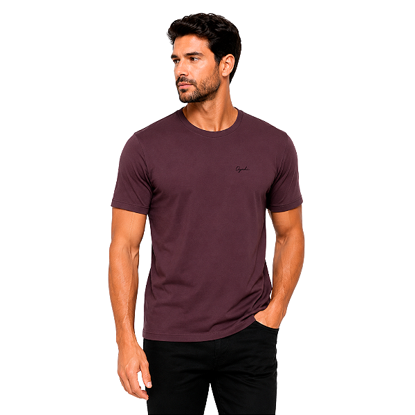 Camiseta Ogochi Essencial Slim Masculina Ameixa