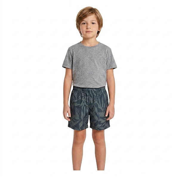 Bermuda Boxer Ogochi Infantil/Juvenil Estampada com Bolso