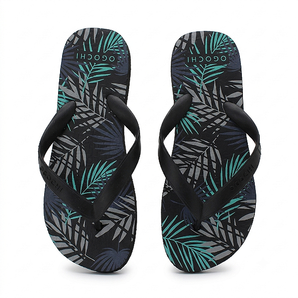 Chinelo Sandália Ogochi Infantil/Juvenil Estampado Preto