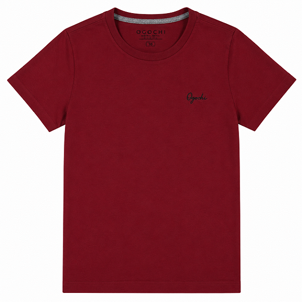 Camiseta Ogochi Infantil Juvenil Essencial Slim Vermelha
