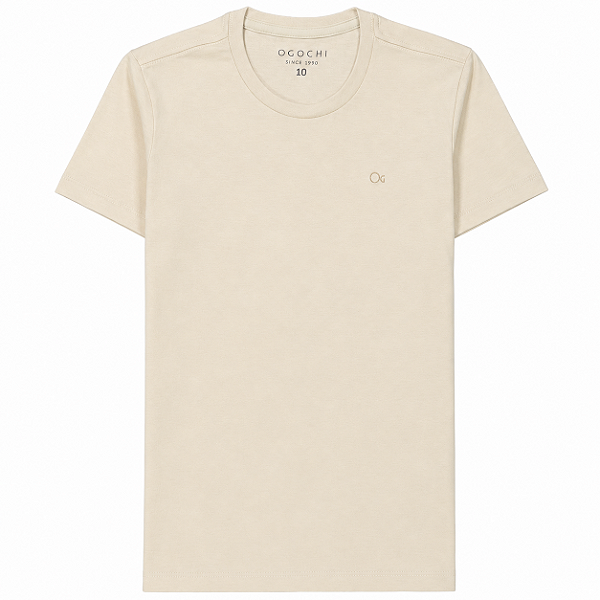 Camiseta Ogochi Infantil JuvenilEssencial Slim Lisa Areia