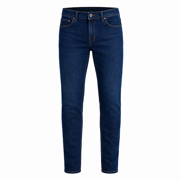 Calça Jeans Ogochi Bolso Redondo Slim Azul Jeans Escuro