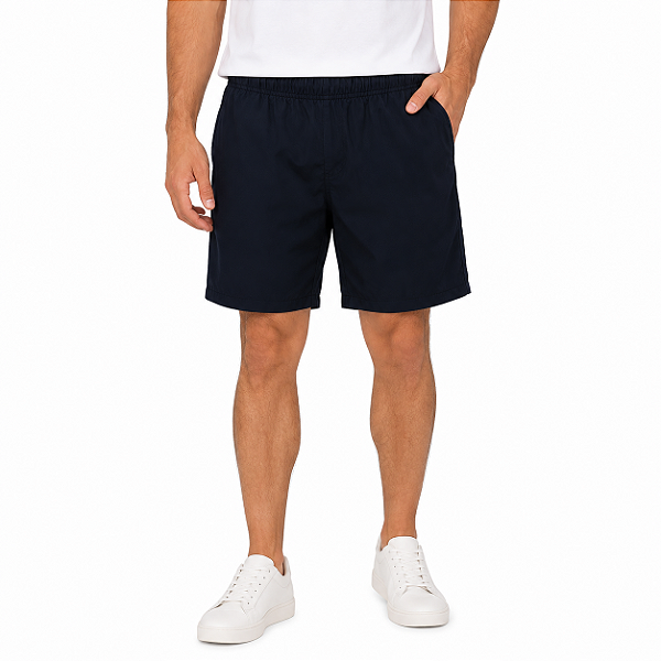 Bermuda Boxer Ogochi Curta Lisa com Elastano Azul Petróleo