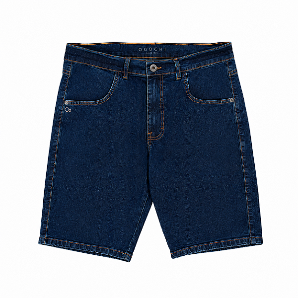 Bermuda Jeans Ogochi Masculina Tradicional Bolso Redondo