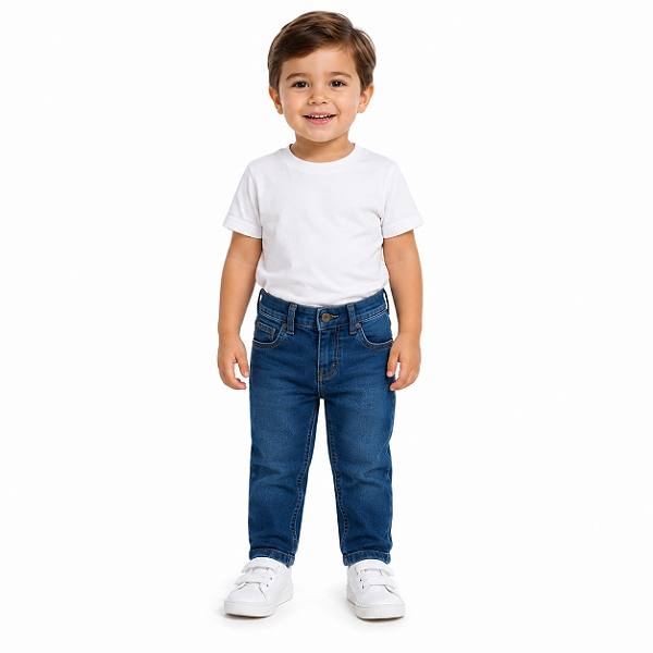 Calça Jeans Claro Ogochi Skinny Infantil Juvenil Azul