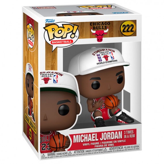 FUNKO POP BASKETBALL CHICAGO BULLS MICHAEL JORDAN 3 TIMES IN A ROW 222 100%ORIGINAL