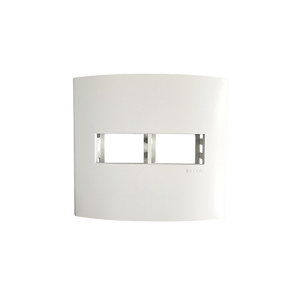 Placa 4x4 – 2 Postos Retangulares – Branco