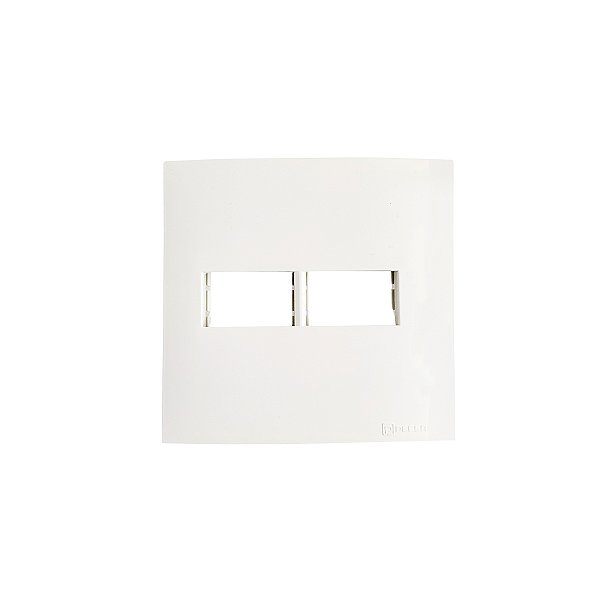 Placa 4x4 – 2 Postos Retangulares – Branco