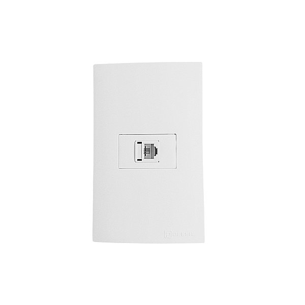 Tomada para Telefone  RJ 11 4v com Placa 4x2– Branco