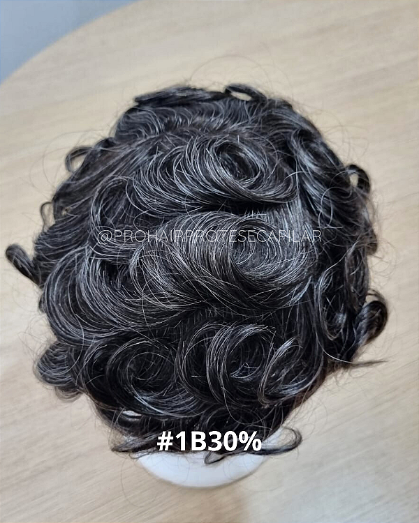 #1B30% - Castanho Escuro - Micropele - Grisalho - 20x25 - No Duplo