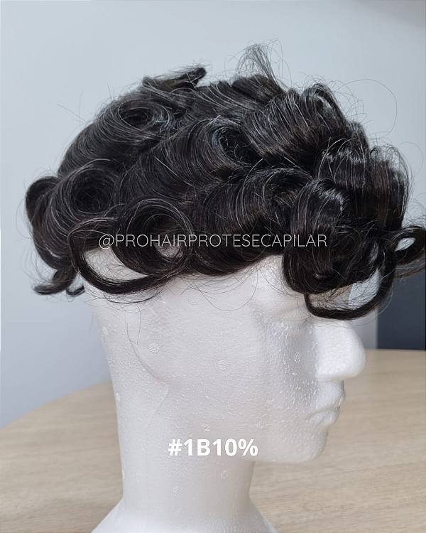 #1B10% - Castanho Escuro -  Micropele - Grisalho - 20x25 - No Duplo