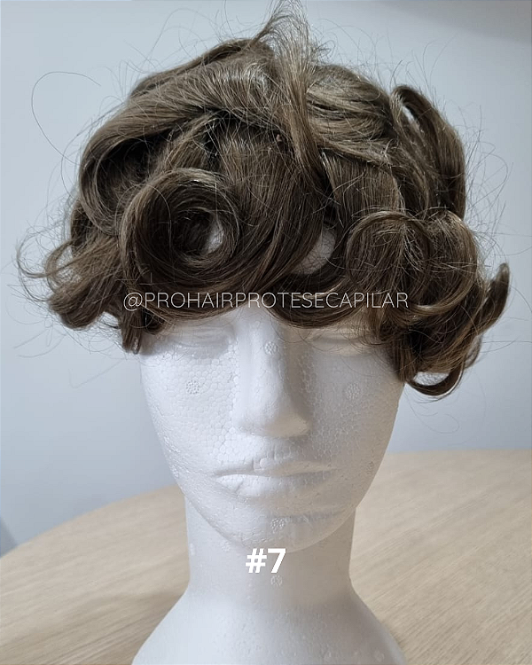 #7 - Loiro Medio - tom 7 - Protese Capilar Micropele - 20x25 - No Duplo