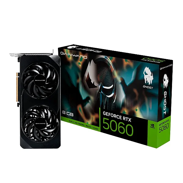 Placa De Vídeo Nvidia RTX 5060 8gb Ghost GDDR7 128 Bits Gainward NE75060019p1-Gb2063b