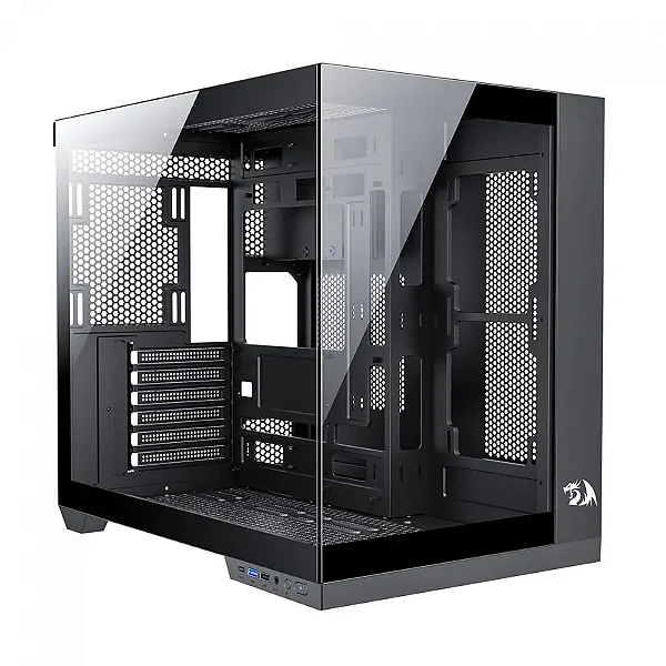 Gabinete Gamer Redragon Wideload PRO Preto, Mid Tower, Sem Fan, Sem Fonte - Ca-604b-pro