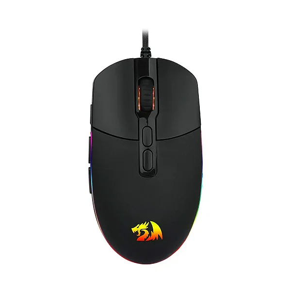 Mouse Gamer Redragon Invader, RGB, 10000DPI, 8 Botões Programáveis, Preto - M719-RGB