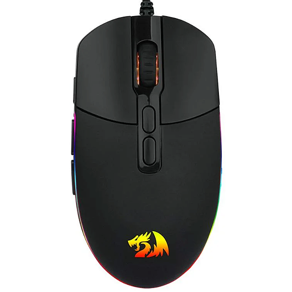Mouse Gamer Redragon Invader, RGB, 10000DPI, 8 Botões Programáveis, Preto - M719-RGB