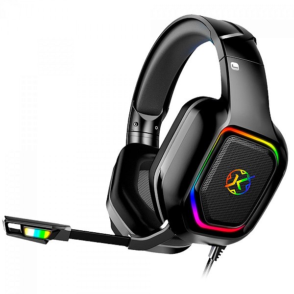 Headset Gamer Kalkan Magni, RGB, Drivers de 50mm, 7.1 Virtual Surround, Preto, KLK00023