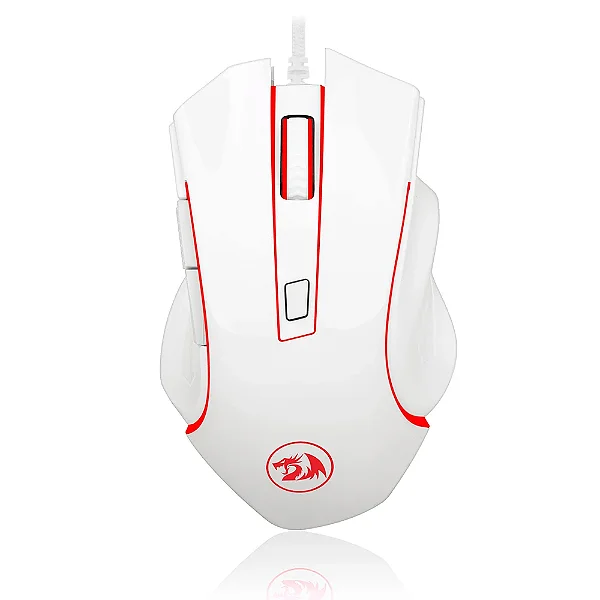 Mouse Gamer Redragon Nothosaur, 3200dpi, Com Led, Branco - M606w