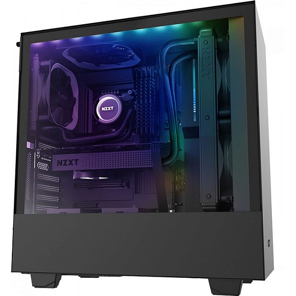 Gabinete Gamer NZXT H510i, Mid Tower, Vidro Temperado, Black, Sem Fonte, Com 2 Fans, CA-H510I-B1