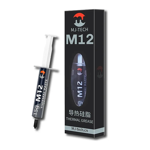Pasta Térmica M12, Alta Condutividade Térmica, 15g, MJ-TECH