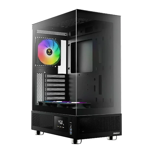 Gabinete Gamer Gamdias Atlas E1, Mid Tower, ARGB, ATX, Lateral em Vidro Temperado, Preto - ATLAS E1