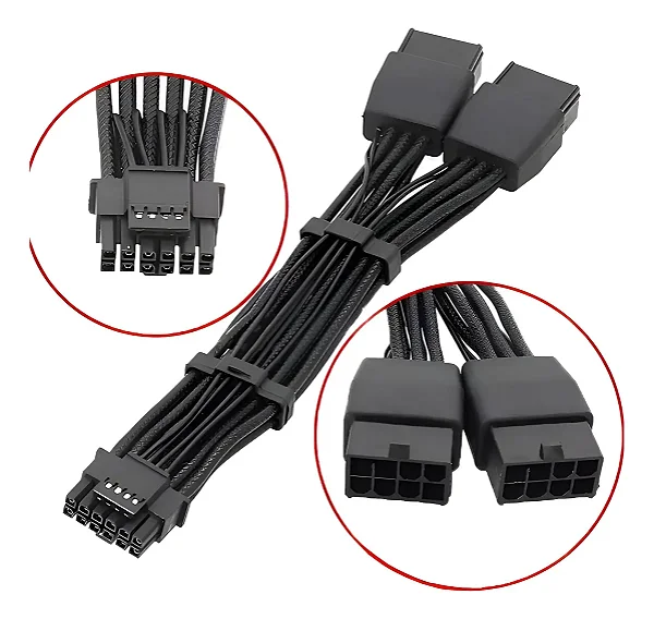 Cabo Pcie5.0 Dual 8pin Para 16pin(12 + 4p), Pcie 5.0