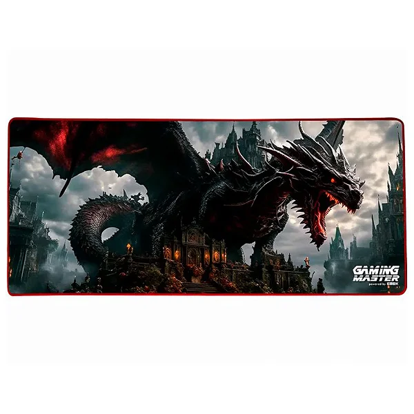 Mouse Pad Gamer K-mex Dragon Dynasty, Fx-x7935303, Grande, 80cm X 35cm, Bordas Costuradas