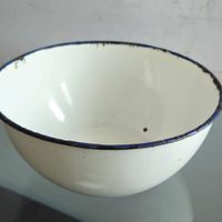 tigela esmaltada (antiguidade / raridade / relíquia / antiquário)