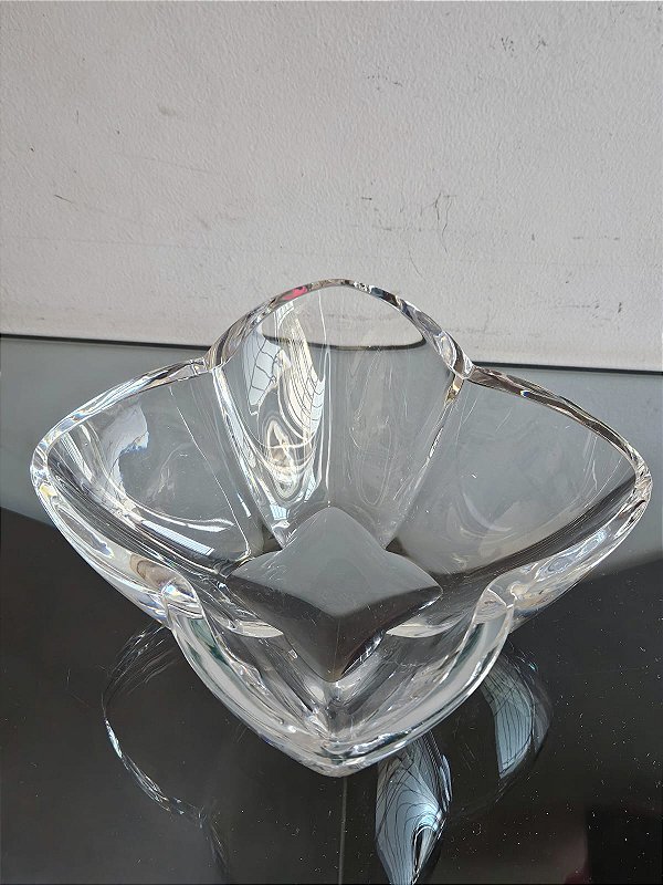 Centro de mesa / Fruteira em cristal (antiguidade / raridade / relíquia / antiquário)