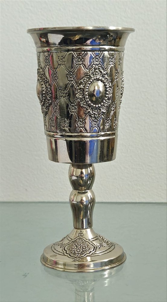copo / cálice / taça p kidush / judaico / israel (antiguidade / raridade / relíquia / antiquário)
