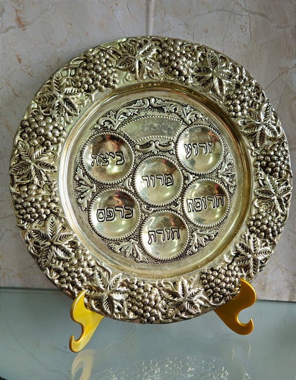 keará / prato p pessach / judaico / israel (antiguidade / raridade / relíquia / antiquário)
