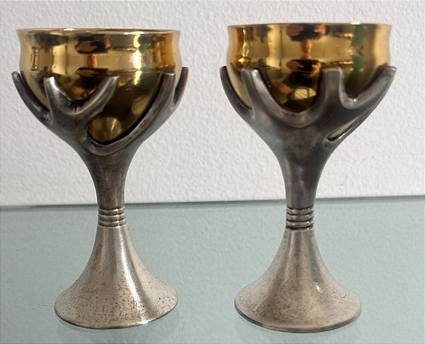 copos / cálices / taças p kidush / judaico / israel (antiguidade / raridade / relíquia / antiquário)
