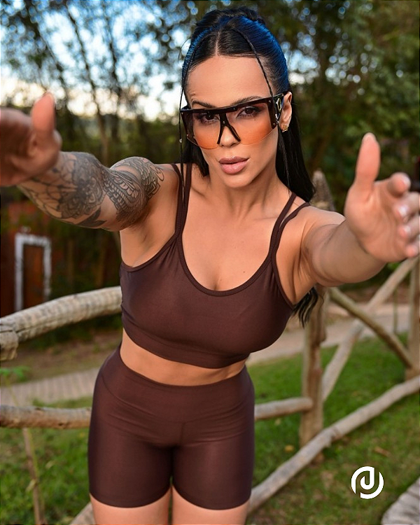 Conjunto Cropped Suplex Power Fitness