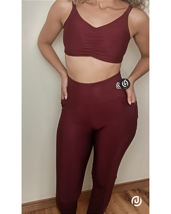 Conjunto Fitness Suplex Calça com Bolso