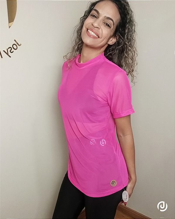 Blusa de Tule Feminina Transparente