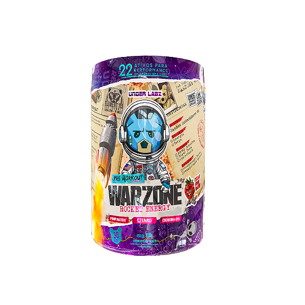 Warzone Rocket Energy 450g Pré-Treino com Creatina