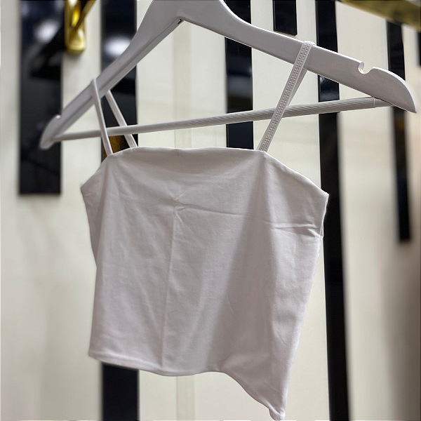 TOP CROPPED ALÇA BRANCO
