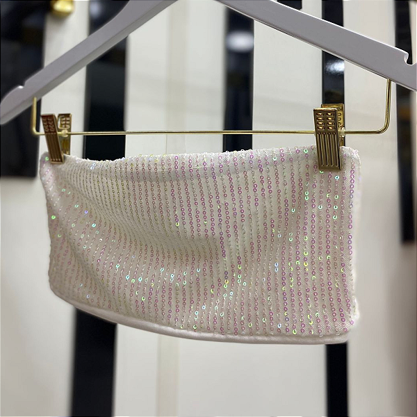 TOP FAIXA PAETÊ BRANCO