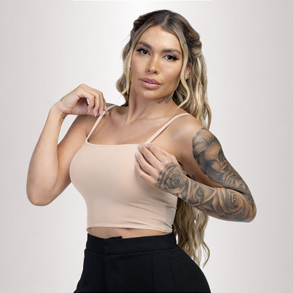 TOP CROPPED ALÇA NUDE