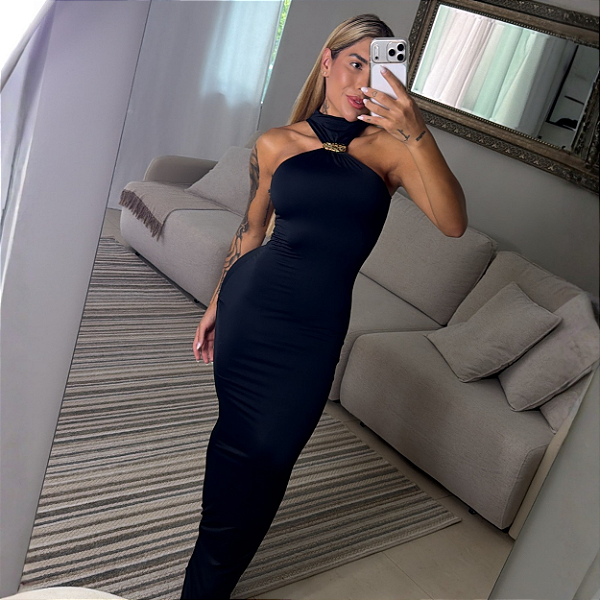 VESTIDO LONGO RENATA PRETO